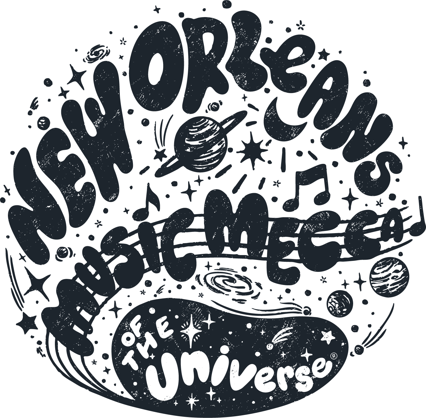 New Orleans "Music Mecca of the Universe" T-Shirt - Pepper