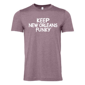 "Keep New Orleans" Funky T-Shirt - Heather Purple