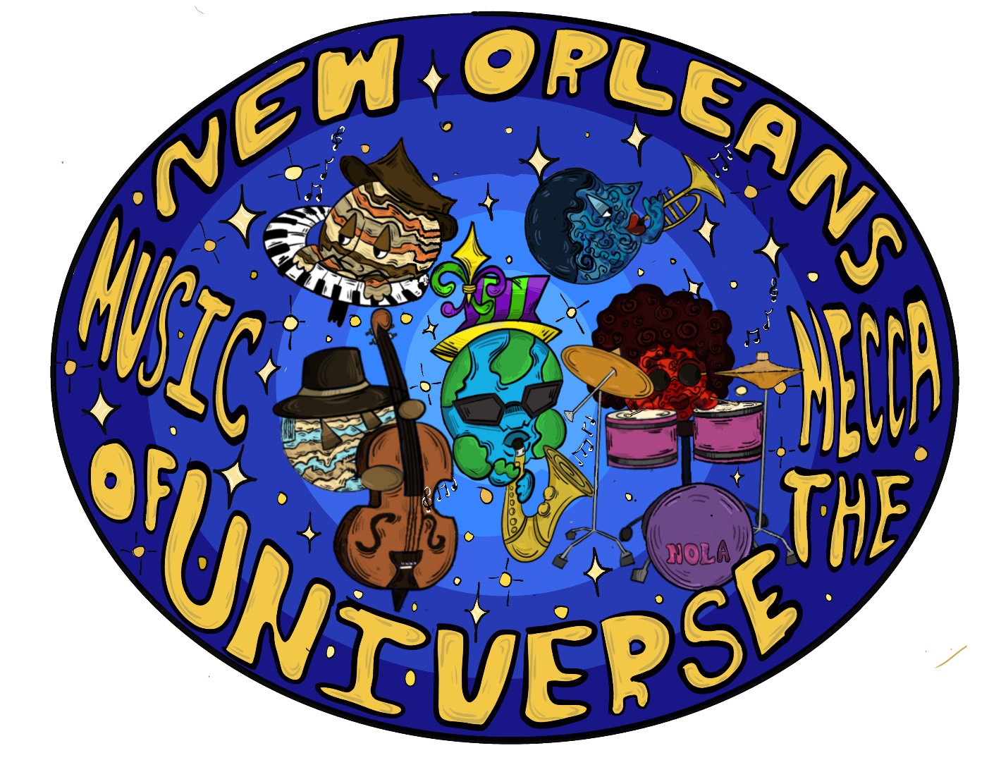 New Orleans "Music Mecca of the Universe" T-Shirt (Adult)