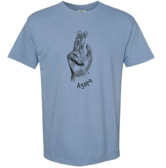 Agape Love T-Shirt - Washed Denim