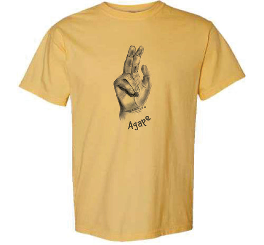 Agape Love T-Shirt - Mustard